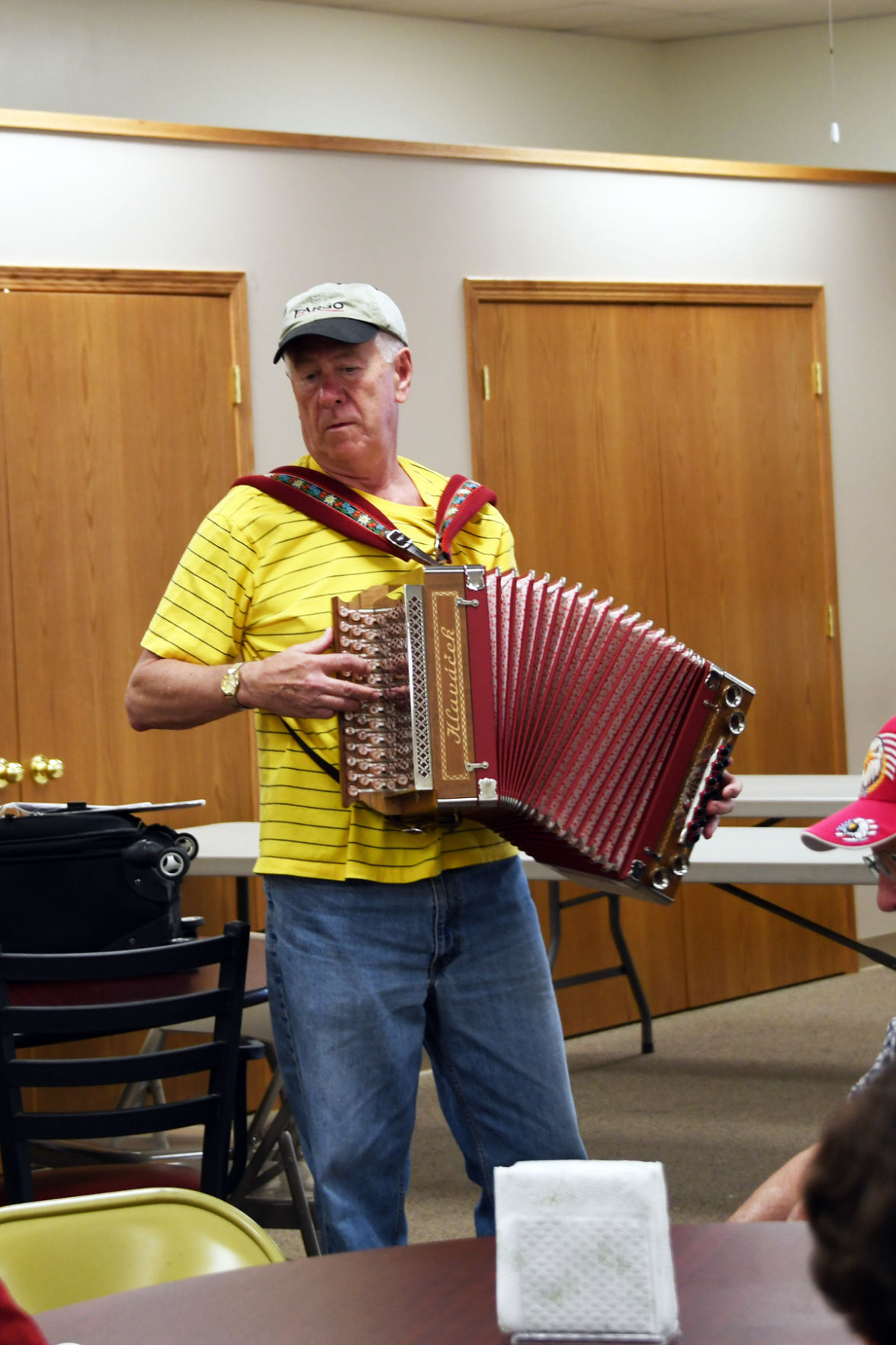 185 Franklin Hronik entertains the Fun Club during an ice cream break in Neligh.JPG